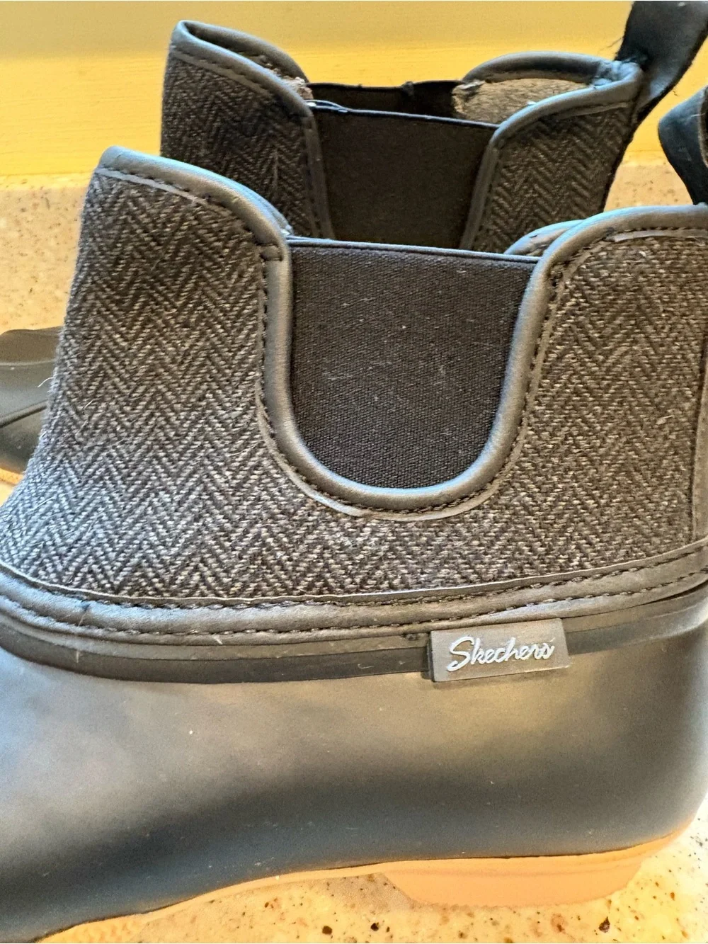 The Skechers Pond - Staying Dry Mid Herringbone Chelsea Duck Boot, Size 8
